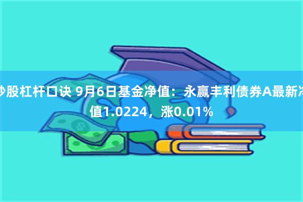 炒股杠杆口诀 9月6日基金净值：永赢丰利债券A最新净值1.0224，涨0.01%