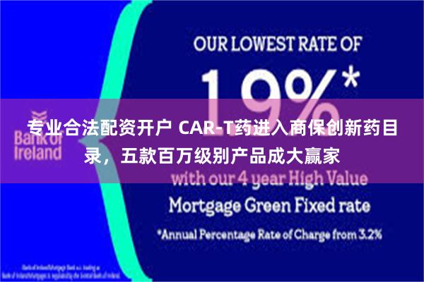 专业合法配资开户 CAR-T药进入商保创新药目录，五款百万级别产品成大赢家